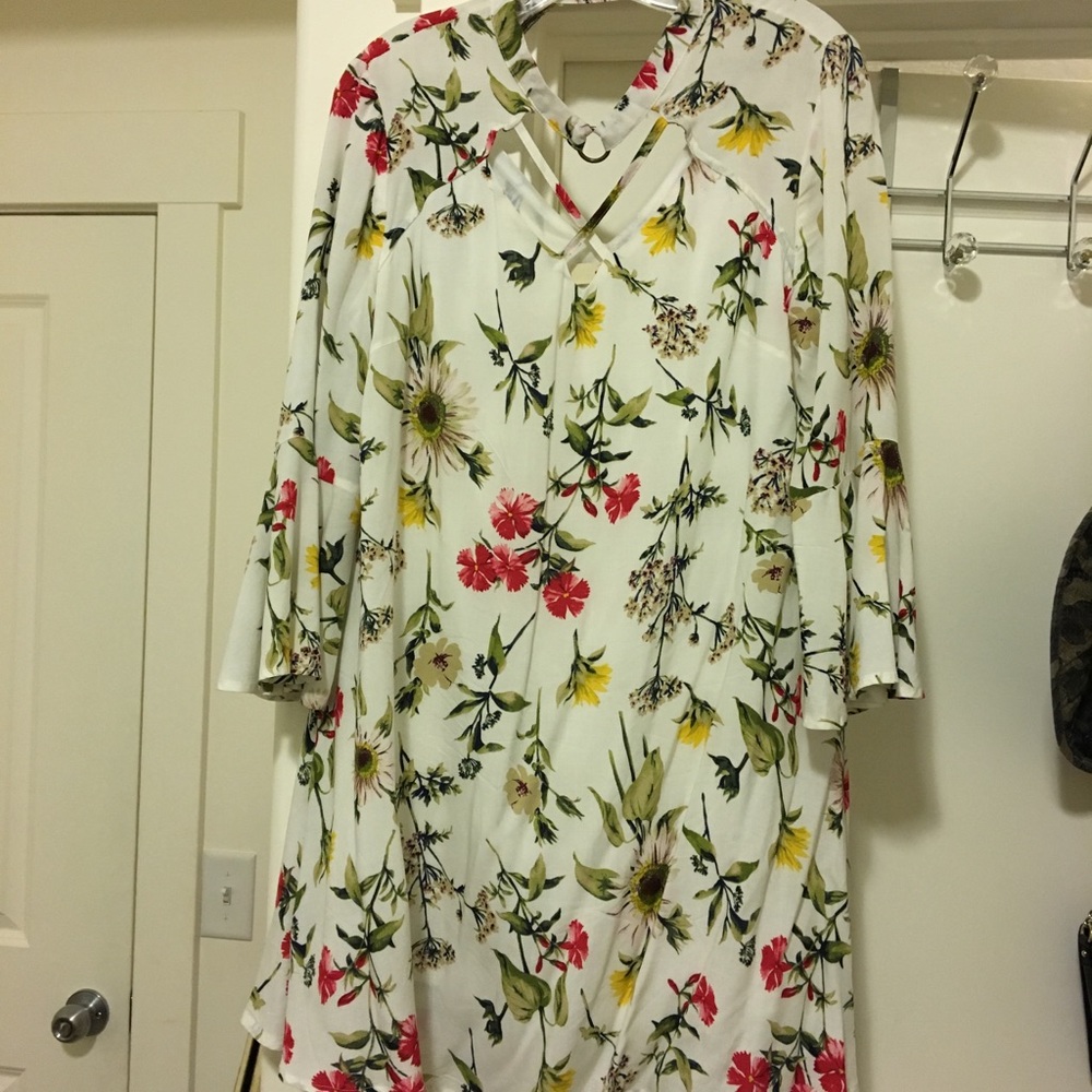 White floral dress